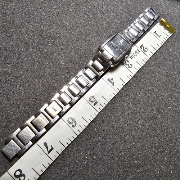 Fossil F2 Quartz Ladies Watch Rectangle Tank Date Just Diamond Accent Working he - Picture 9 of 9